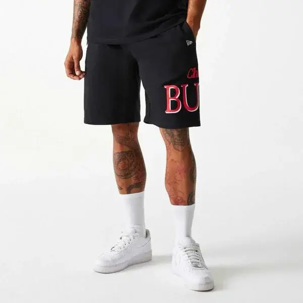 New Era CHICAGO BULLS NBA TEAM GRAPHICS SHORTS Pánské kraťasy, černá, velikost