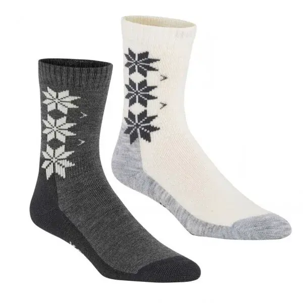 KARI TRAA WOOL SOCK 2PK Dámské merino ponožky, tmavě šedá, velikost