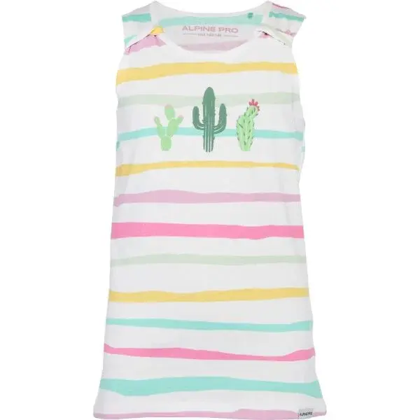 ALPINE PRO PLUFO Dívčí tílko, bílá, velikost