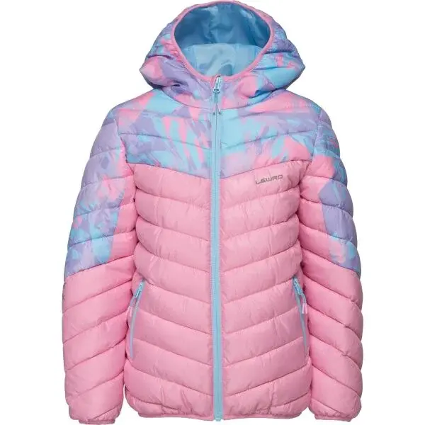 Lewro DEVON Dívčí prošívaná bunda, růžová, velikost 140-146