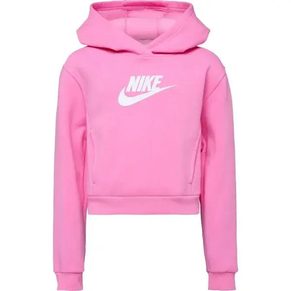 Nike SPORTSWEAR CLUB FLEECE Dívčí mikina, růžová, velikost