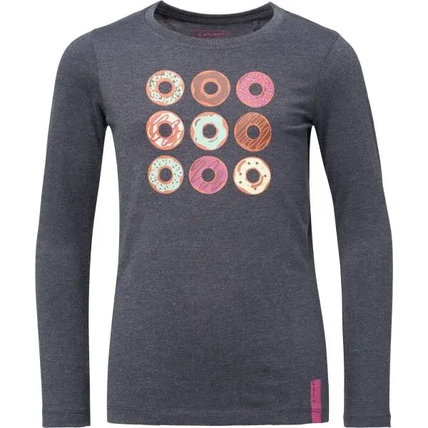 LOAP BIDORA Dívčí fashion tričko, tmavě šedá, velikost 146-152