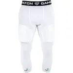 GAMEPATCH PADDED 3/4 TIGHTS PRO+ Kompresní unisex legíny, bílá, velikost