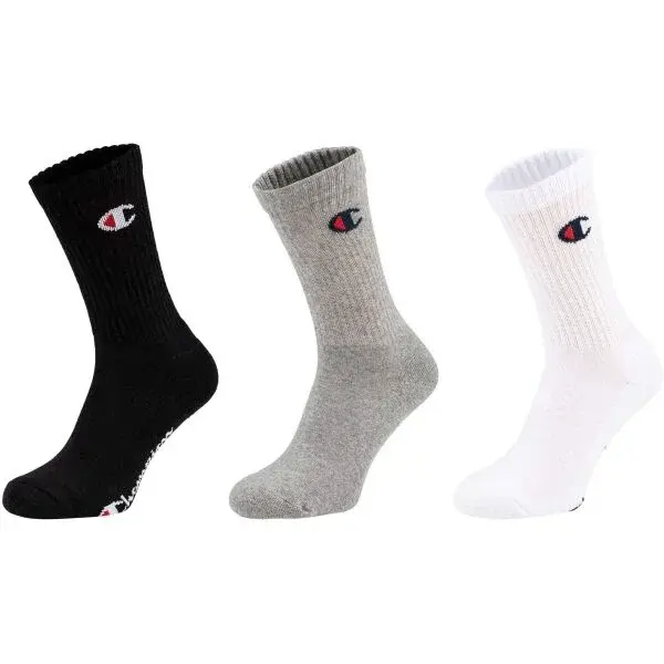 Champion 3PK CREW SOCKS Unisexové ponožky, černá, velikost 39-42