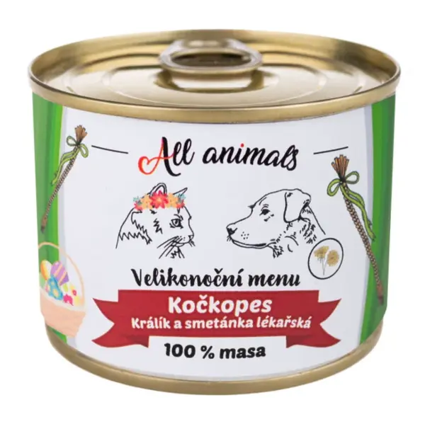 ALL ANIMALS Kočkopes konzerva Velikonoční menu 200 g