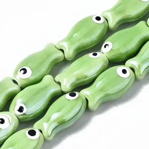 Handmade Porcelain Ceramic Beads Strands