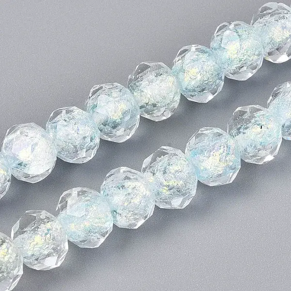 Handmade Foil Lampwork Beads Strands
