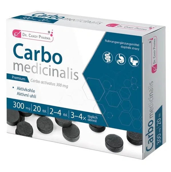 DR.CANDY PHARMA Carbo medicinalis 300 mg 20 tablet
