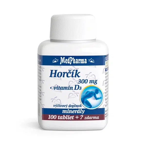 MEDPHARMA Hořčík 300 mg + vitamin D3 107 tablet