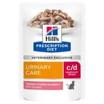 HILL'S Prescription Diet c/d Multicare Stress losos kapsičky pro kočky 12 x 85 g
