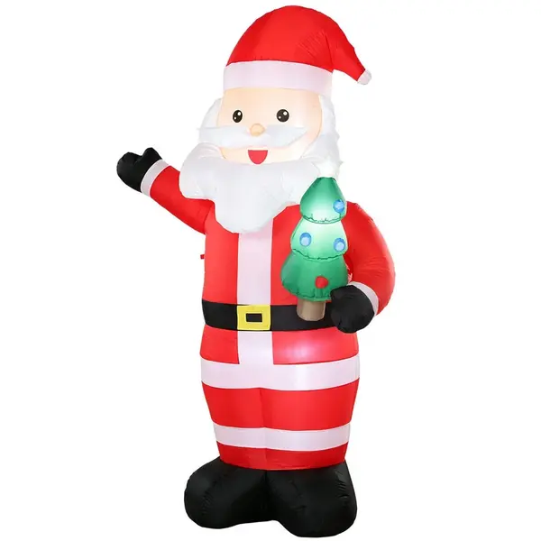 Outsunny NAFUKOVACÍ Santa Claus, polyester, červený