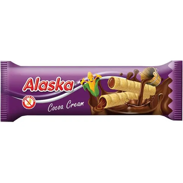 ALASKA Kukuřičné trubičky bez lepku kakaové 18 g