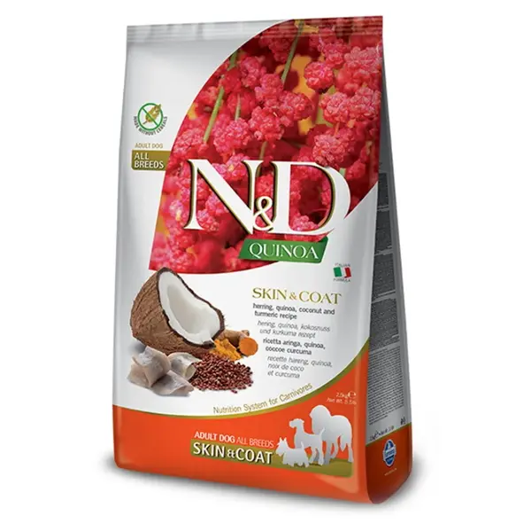N&D Quinoa Skin & Coat Herring & Coconut pro psy 2,5 kg
