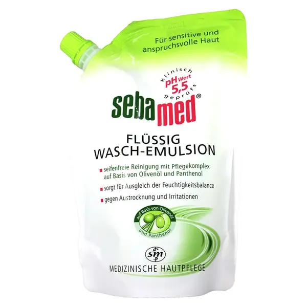SEBAMED Tekutá mycí emulze s olivovým olejem náhradní náplň 400 ml