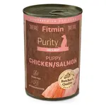 FITMIN Dog Purity tin konzerva pro štěňata kuřecí s lososem 400 g