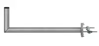 Anténní držák 70cm na stožár s třmenem, trubka 42/2mm, výška 16cm žár.