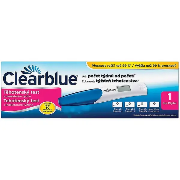 CLEARBLUE Těhotenský test s digitálním indikátorem početí 1 ks