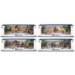 Sada Model Svět zvířat 1 s figurkou, ohradou, stromem, koněm - světle hnědý se světlou hřívou