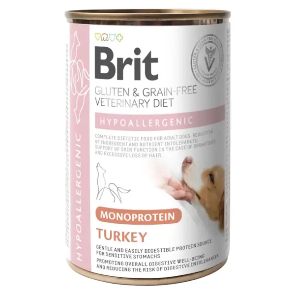 BRIT Veterinary Diet GF Mono Protein Hypoallergenic Turkey pro psy 400 g