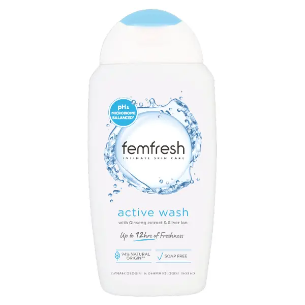 FEMFRESH Intimní mycí emulze Active s ionty stříbra 250 ml
