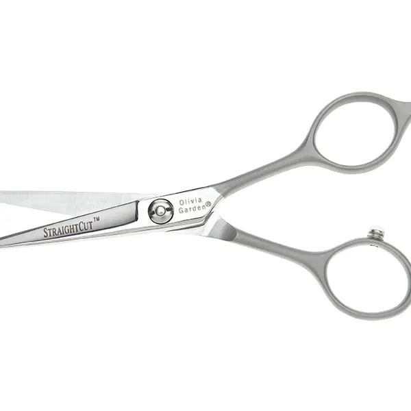 Kadeřnické nůžky Olivia Garden StraightCut(TM) Shear 5" - stříbrné (ST5.00) + dárek zdarma