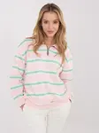 Růžová pruhovaná halenka