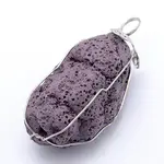 Irregular Synthetic Lava Rock Big Pendants