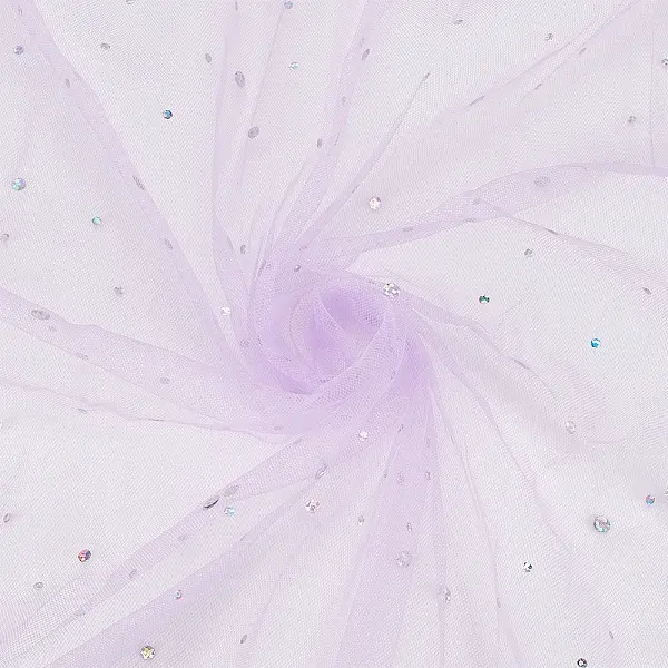 1M Sequins Polyester Organza Fabrics