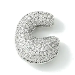 Rack Plating Brass Cubic Zirconia Pendants