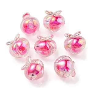 UV Plating Rainbow Iridescent Acrylic Beads