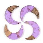 Transparent Resin & Walnut Wood Pendants