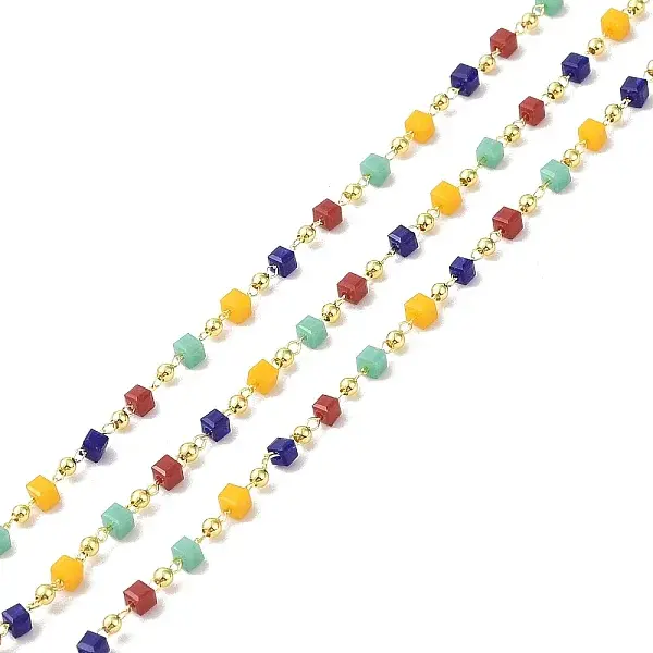 Brass & Glass Link Chain