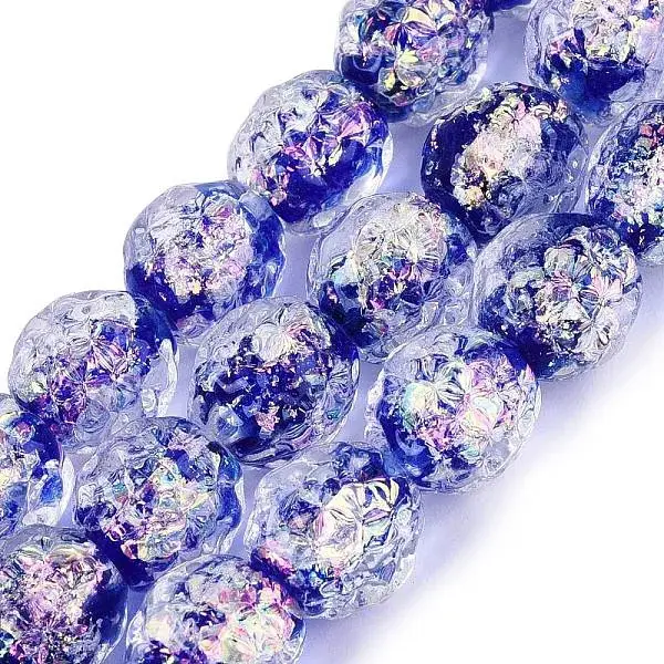 Handmade Foil Glass Beads Strands