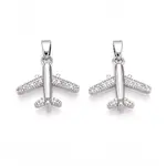 Brass Micro Pave Cubic Zirconia Pendants