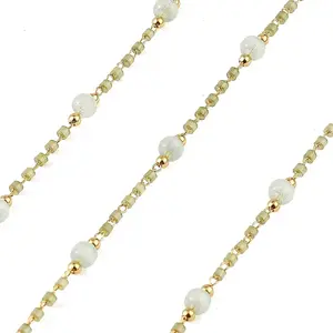 Handmade Brass Glass Beaded Chains