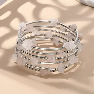 Gemstone Chip Warp Bracelets