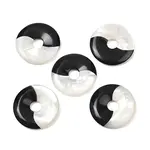 Natural Black Onyx(Dyed & Heated) with Natural White Shell Pendants