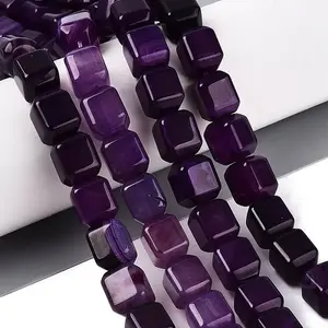 Natural Purple Agate Beads Strands