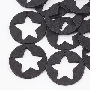 Pear Wood Pentacle Pendants