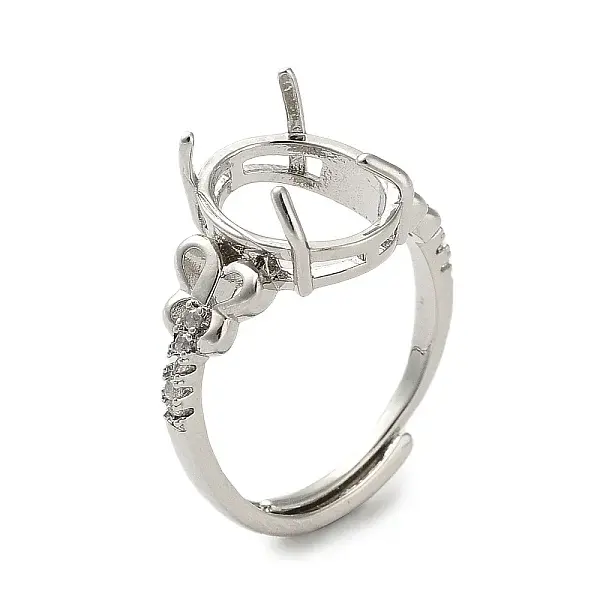 Adjustable Brass Solitaire Ring Settings