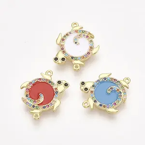 Brass Micro Pave Cubic Zirconia Links