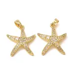Brass Micro Pave Clear Cubic Zirconia Pendants