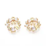Brass Micro Pave Cubic Zirconia Charms