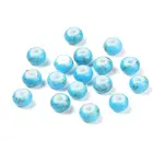 Opaque Spray Painted Glass Beads