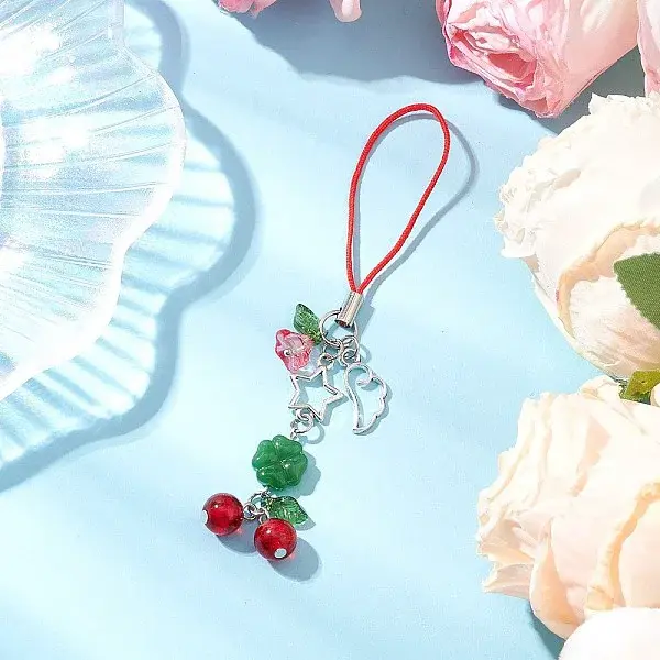 Glass Cherry Mobile Accessories