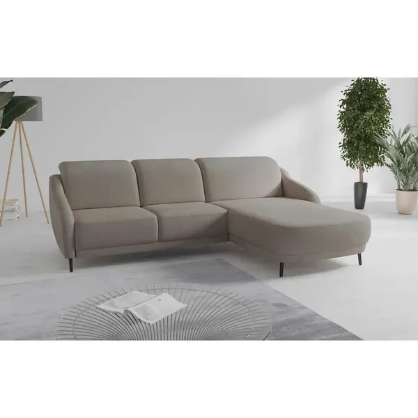 Sit & More ROHOVÁ SEDAČKA, textil, barvy lískového ořechu