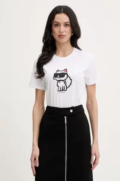 Karl Lagerfeld tričko dámske bavlnené IKON SKETCH