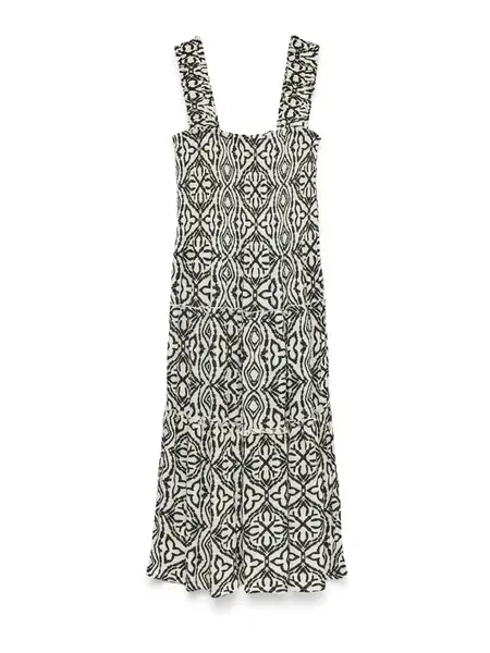 VERO MODA Šaty 'VMMENNY'  slonová kosť / čierna