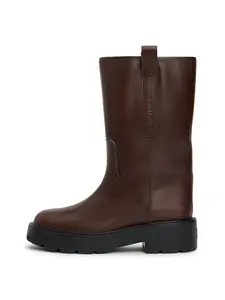 Tommy Jeans Čižmy  hnedá