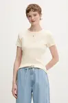 Tommy Jeans basic tričko dámske bavlnené s elastanom